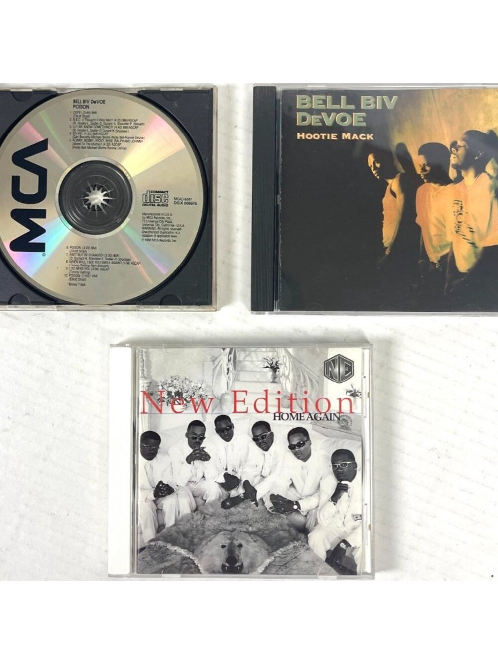 Bell Biv DeVoe New Edition Bobby Brown 3 CD Lot Poison Hootie Mack Home Again